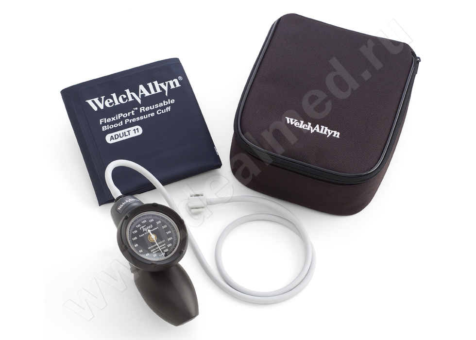 Тонометр DuraShock DS58 с манжетой FlexiPort и футляром Welch Allyn, США