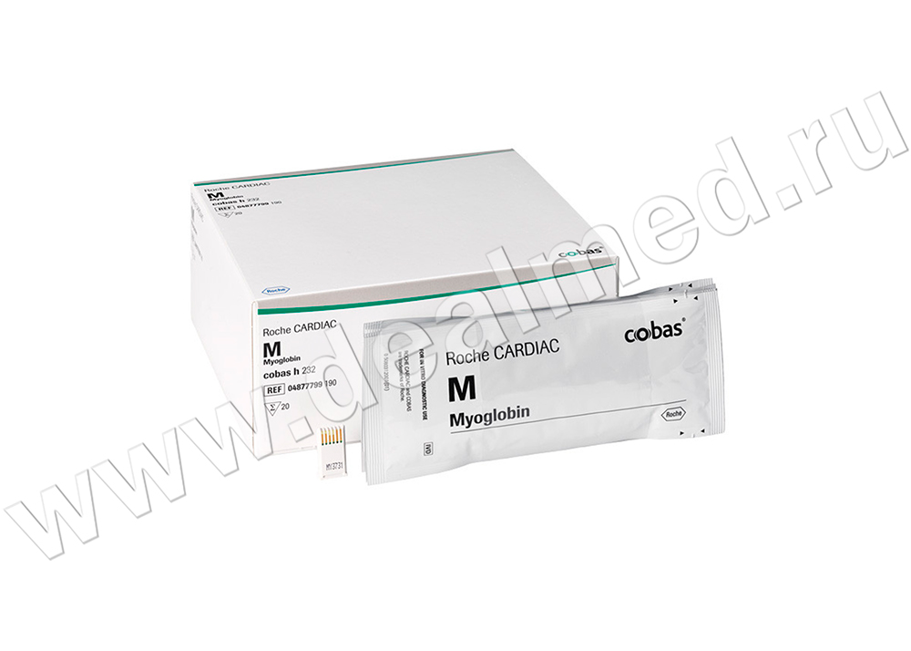 Набор тест-полосок для определения концентрации Миоглобина CARDIAC M Myoglobin Roche, Германия