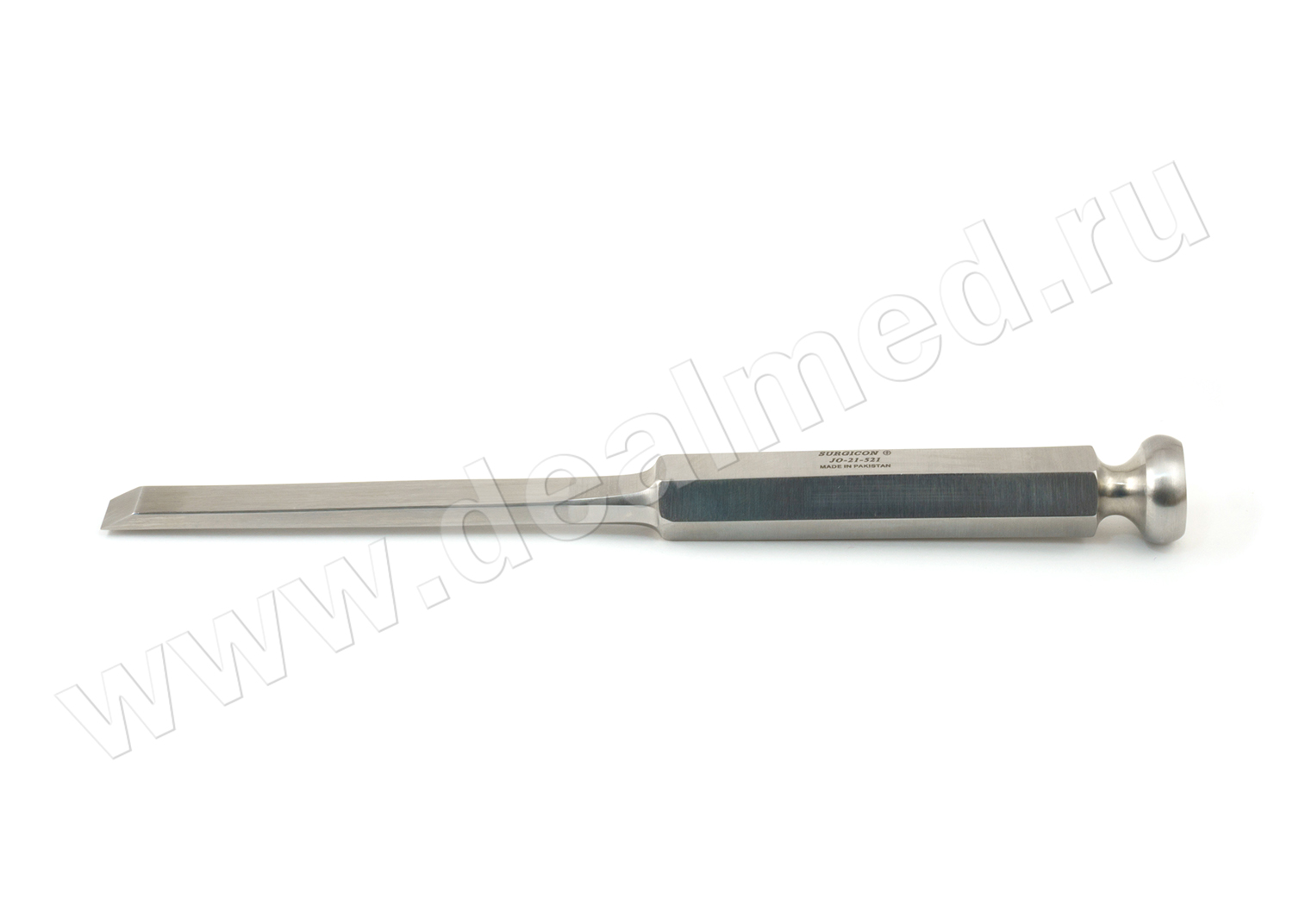 Долото с шестигранной ручкой плоское с односторонней заточкой 10 мм JO-21-521 Surgicon, Пакистан