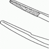 Пинцет для завязывания нитей по Макферсону, длинный, изогнутый по радиусу F-6621