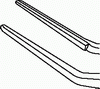 Пинцет для завязывания нитей по Каталано, изогнутый под углом F-6742