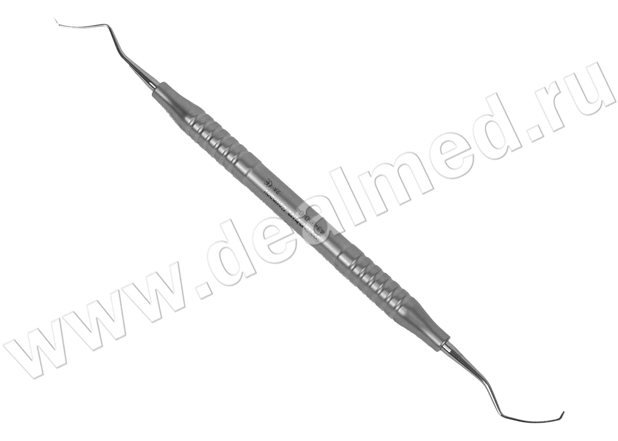 Кюрета стоматологическая, модель 4 длина 1,3 мм 17,5 см, пустотелая ручка (арт. 43-350-04-07) KLS Martin, Германия