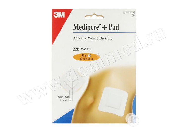 MEDIPORE + PAD - Стерильная повязка на мягкой эластичной основе 3М, США