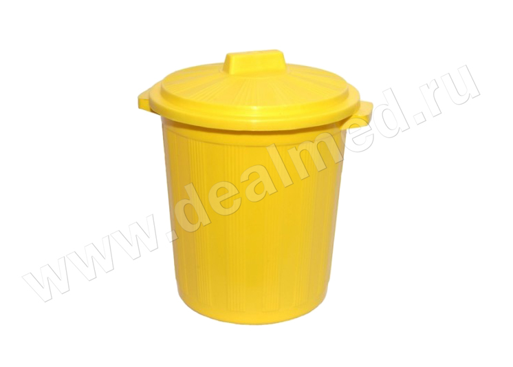 Бак для сбора медицинских отходов кл. Б на 12 литров, с крышкой, жёлтый (Арт. Бак 12 Б), Россия