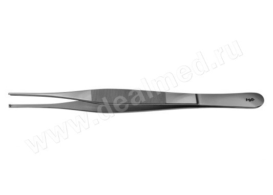 Пинцет хирургический по ADSON (Адсон), зубчики 1х2, длина 180 мм (Арт. BD522R), Aesculap (Эскулап) B. Braun, Германия