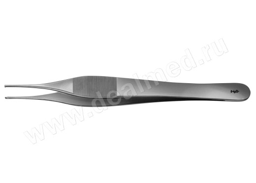 Пинцет хирургический по JEFFERSON, зубчики 1х2, длина 180 мм (Арт. BD523R) Aesculap (Эскулап) B. Braun, Германия
