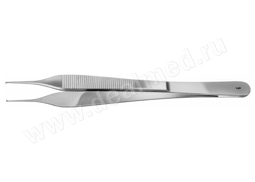 Пинцет хирургический по MICRO-ADSON (Микро Адсон), зубчики 1х2, длина 150 мм (Арт. BD520R), Aesculap (Эскулап) B. Braun, Германия