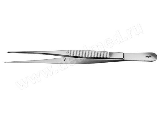 Пинцет хирургический по SEMKEN, зубчики 1х2, длина 150 мм (Арт. BD667R) Aesculap (Эскулап) B. Braun, Германия