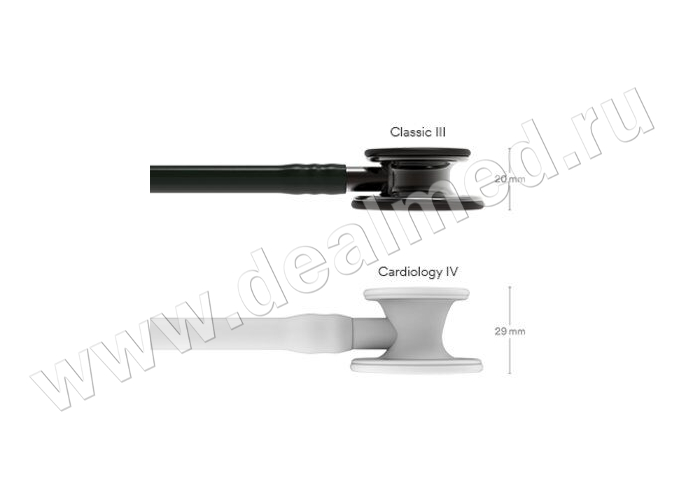 Стетоскоп Littmann Classic III, трубка чёрная, серый колокол (серия Smoke), 69 см (арт. 5811) 3M, США