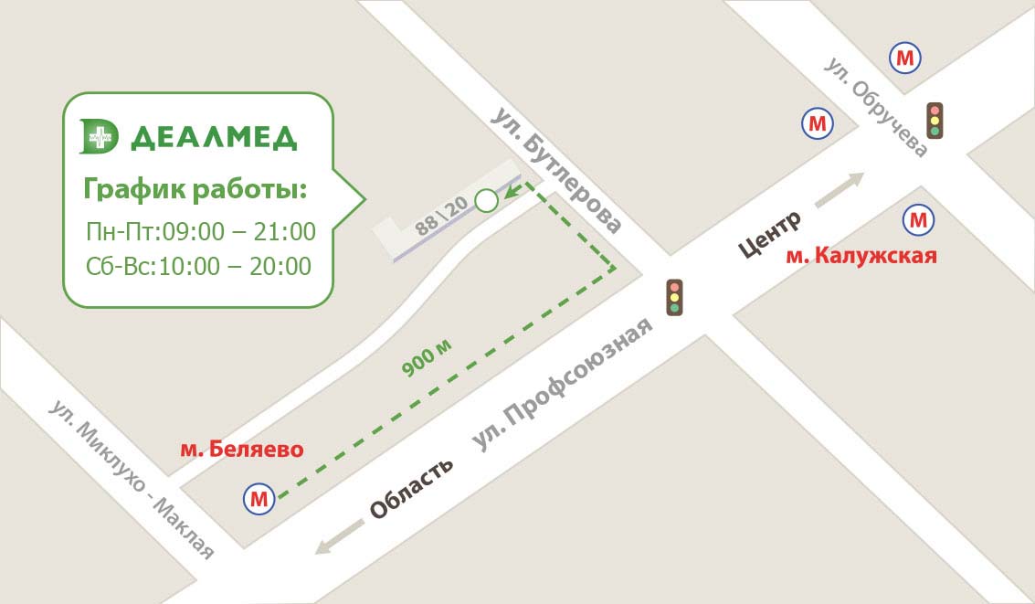 ДЕАЛМЕД - Схема проезда в Москве