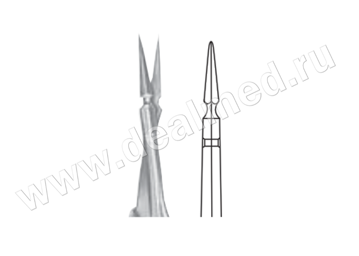 Ножницы микрохирургические по VANNAS, прямые, длина 85 мм (Арт. OC498R) Aesculap (Эскулап) B. Braun, Германия