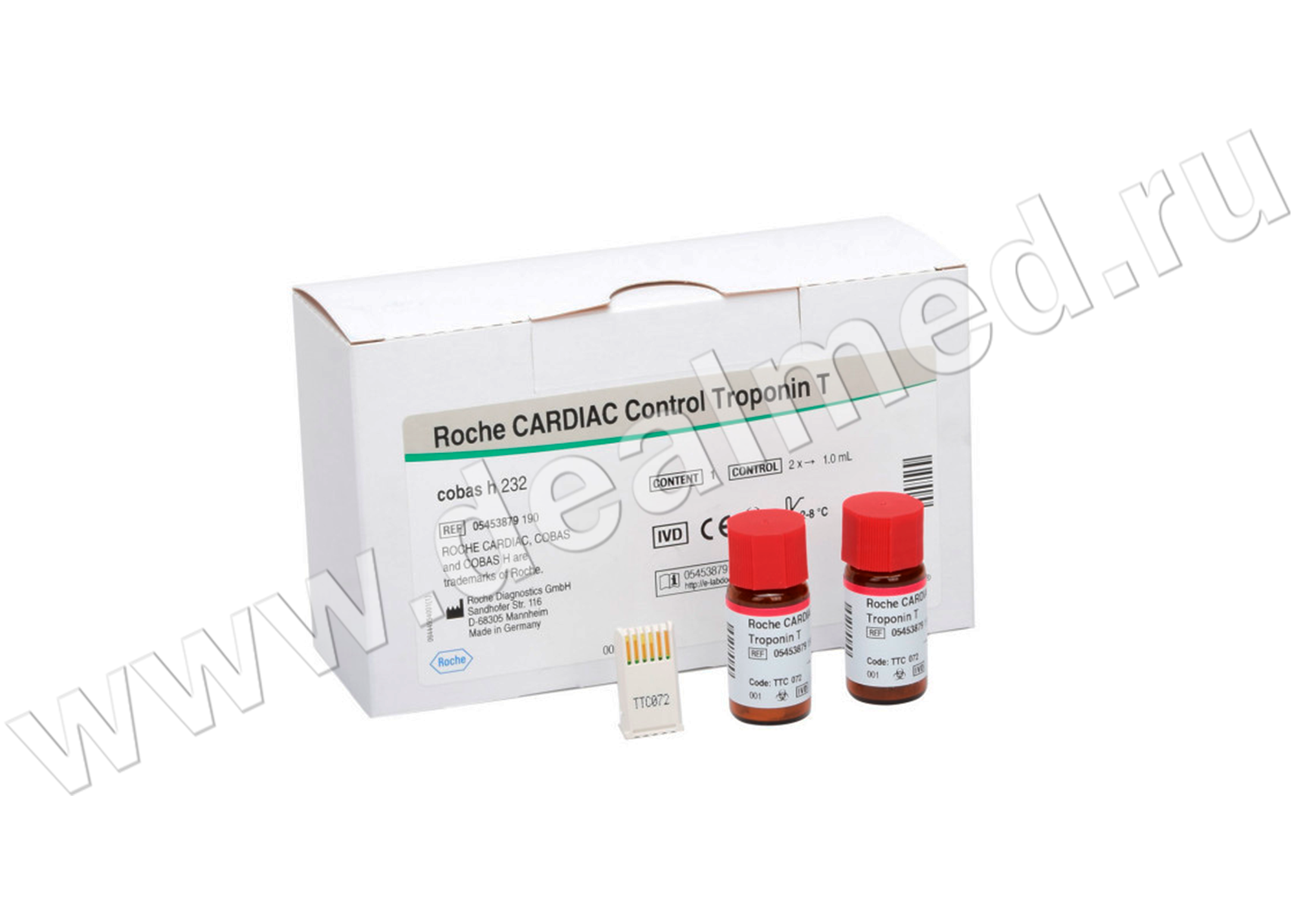 Контрольный материал для проверки качества тест-полосок CARDIAC Control Troponin T Roche, Германия