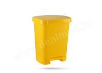 Емкость-контейнер для временного хранения и удаления медотходов класса Б (педаль) 30 л, желтый, Россия