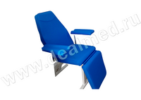 Кресло для забора крови с подлокотниками к-02дн - цвет Синий 5118, Россия