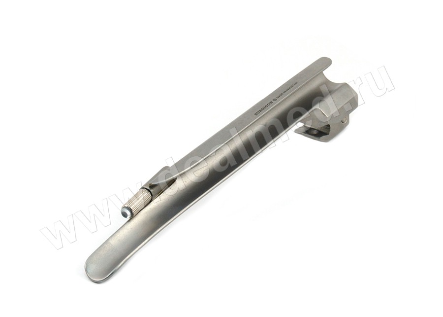 Клинок ларингоскопа Miller № 2 прямой лампочный J-13-055 Surgicon, Пакистан