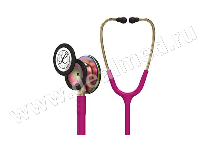 Стетоскоп Littmann Classic III, трубка малиновая, радужный колокол, 69 см (арт. 5806) 3M, США