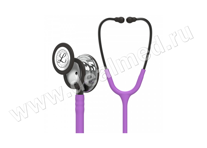 Littmann Classic III, трубка цвета лаванды, 69 см, зеркальная акустическая головка, черные ушные наконечники, 3M, США