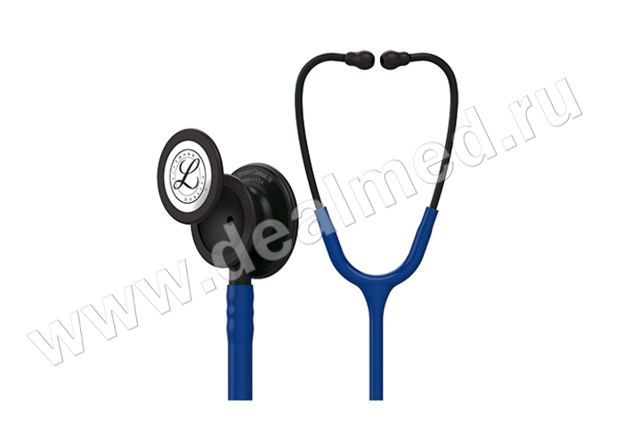 Littmann Classic III, темно-синяя трубка, 69 см, черная акустическая головка, черные ушные наконечники, 3M, США