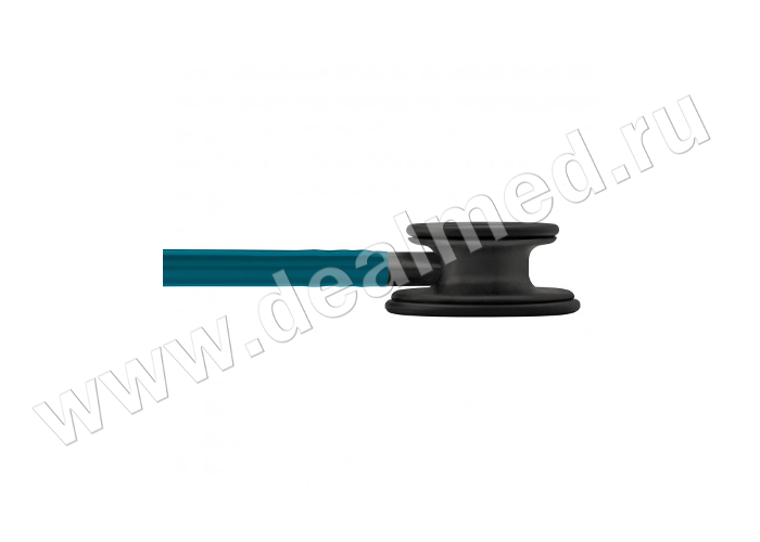 Littmann Classic III, трубка цвета морской волны, 69 см,  черная акустическая головка, черные ушные наконечники, 3M, США
