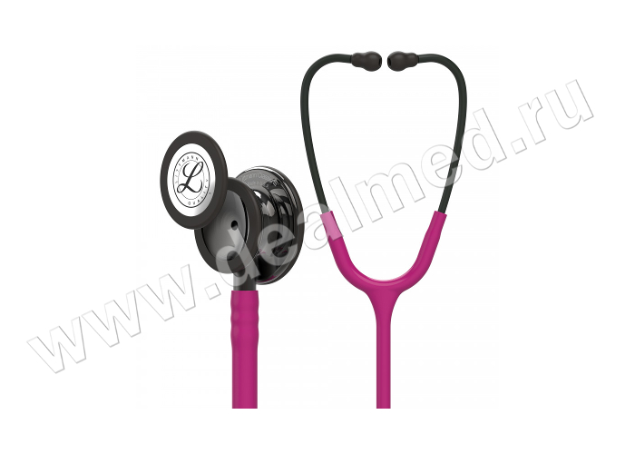 Littmann Classic III, малиновая трубка, 69 см, дымчатая акустическая головка, черные ушные наконечники, 3M, США