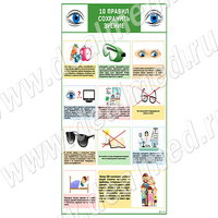 10 продуктов, полезных для зрения плакат матовый/ламинированный А1/А2
