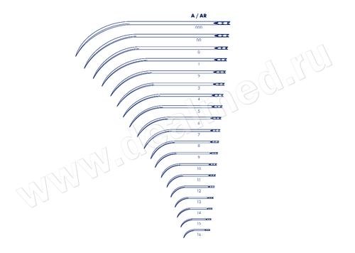 Иглы хирургические для сшивания кожи, мышц, сухожилий серии A, AR Medicor, Венгрия