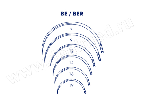 Иглы хирургические для сшивания кожи, мышц, сухожилий серии BE, BER Medicor, Венгрия
