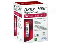 Тест-полоски Акку-Чек Перформа №50 Roche Diagnostics, Германия